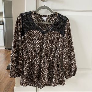 Bar III Peplum Blouse